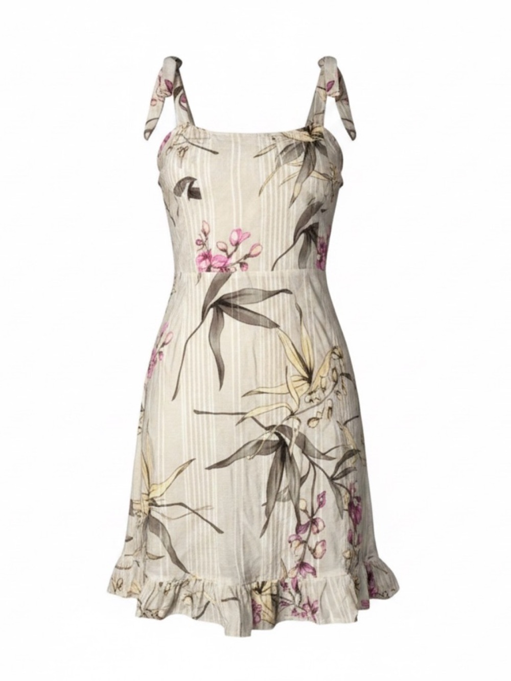 Bin 4C Audrey3+1  women’s dress  with Ruffle Hem and tie shoulders size medium